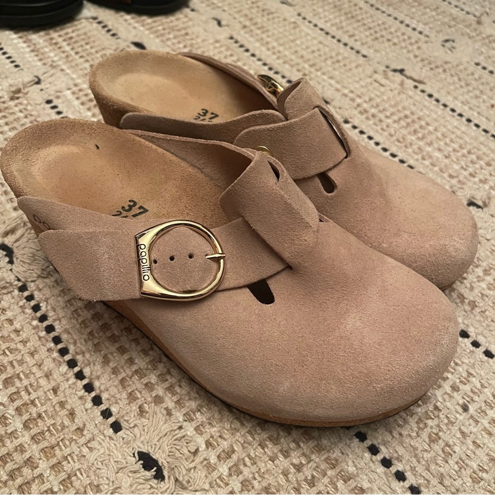 Birkenstock | Fanny Suede Cork Heel Mule 37 - Picture 2 of 8